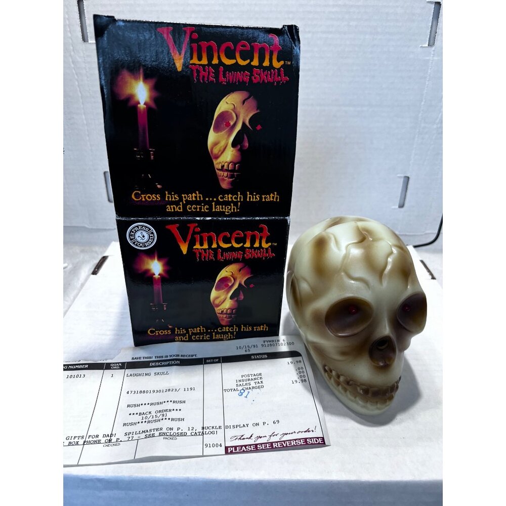 Vincent The Living Skull decoration Halloween decor